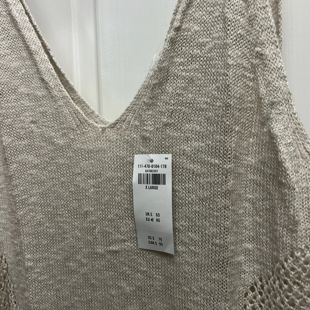 Abercrombie & Fitch Crochet Maxi Swim Coverup Dress Off-White